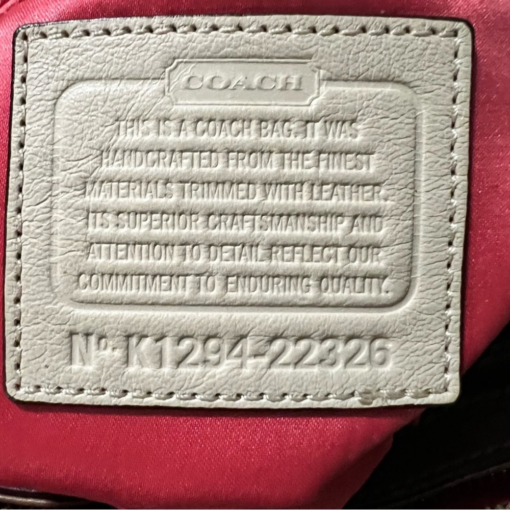 Coach Madison Signature Pink Op Art Carryall Satchel/Handbag - Picture 7 of 9